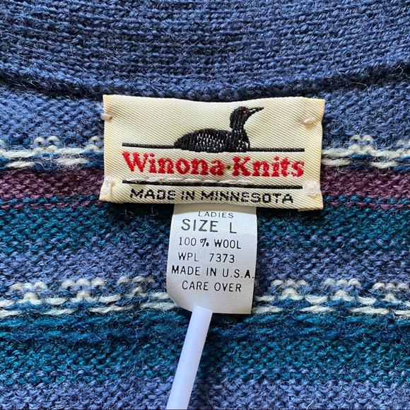SOLD Winona-Knits 100% Wool Sweater Vest Sz L - Picture 2 of 9